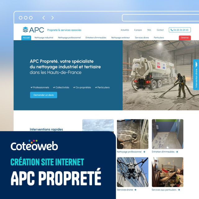 Mise en ligne du site web APC Propreté
