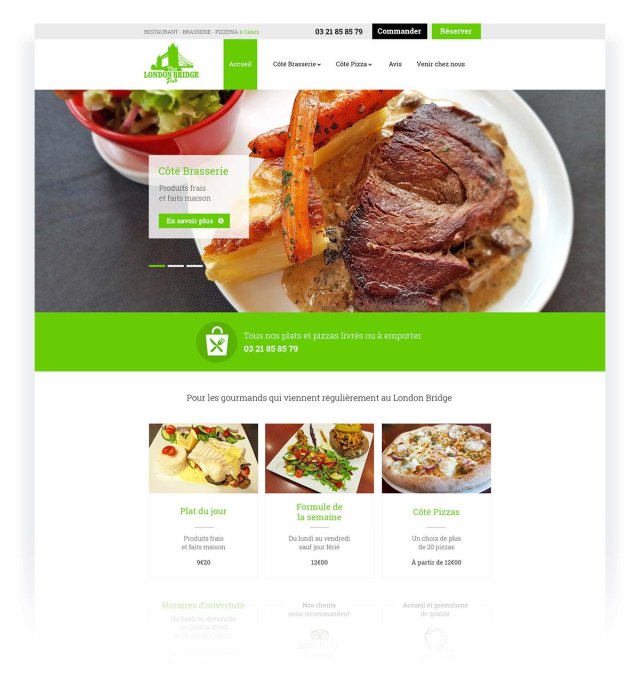 conception graphique site internet restaurant